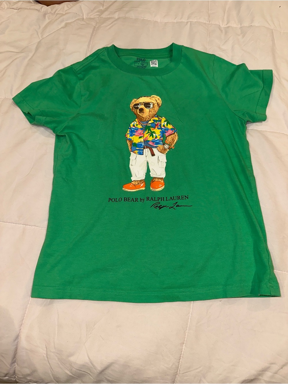 Polo by Ralph Lauren Color Block Tropical Vacation cool Polo Bear Tee